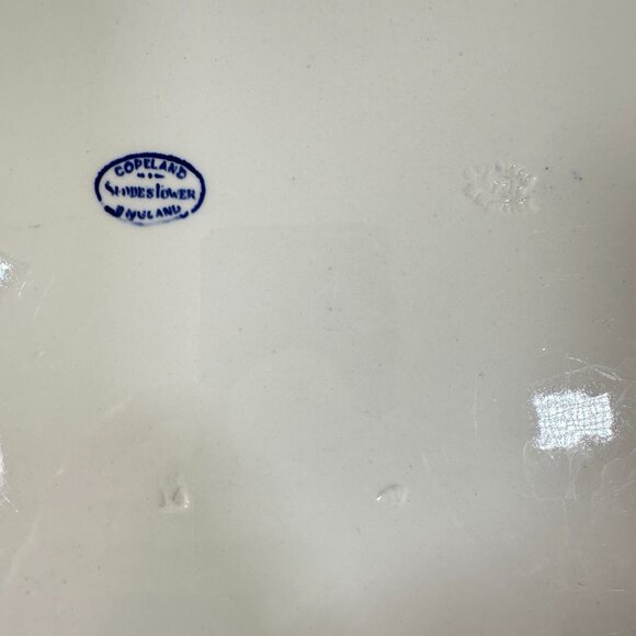 Antique English Copeland Spode's Tower Blue/White Platter Large 15"x12" Mint EUC - Picture 7 of 15